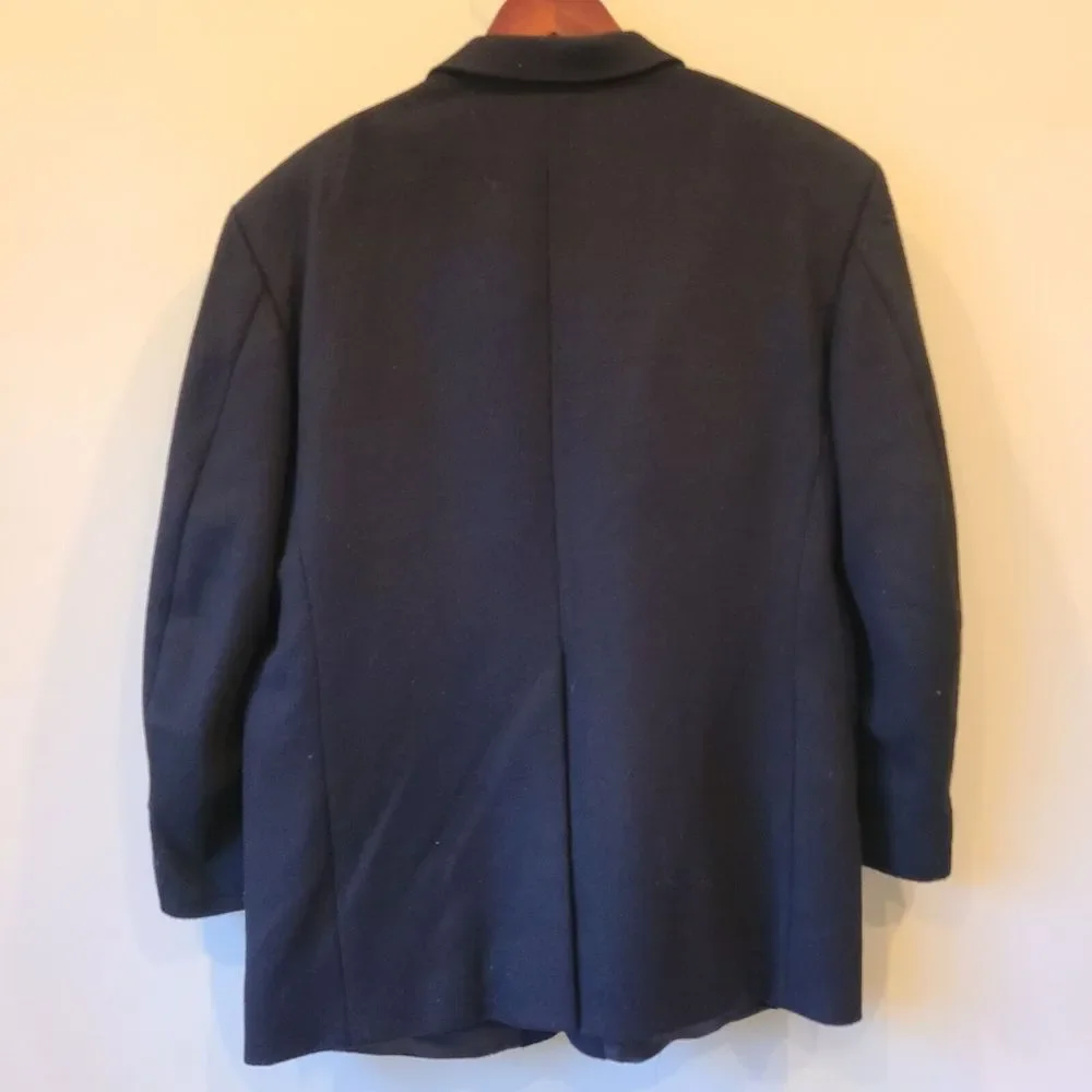 Tailors Row by Deansgate Men's 100% Camel Hair Blazer Jacket Black Single Vented